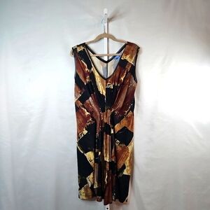 Simply Vera Vera Wang Multicolor Abstract Dress Sz Large